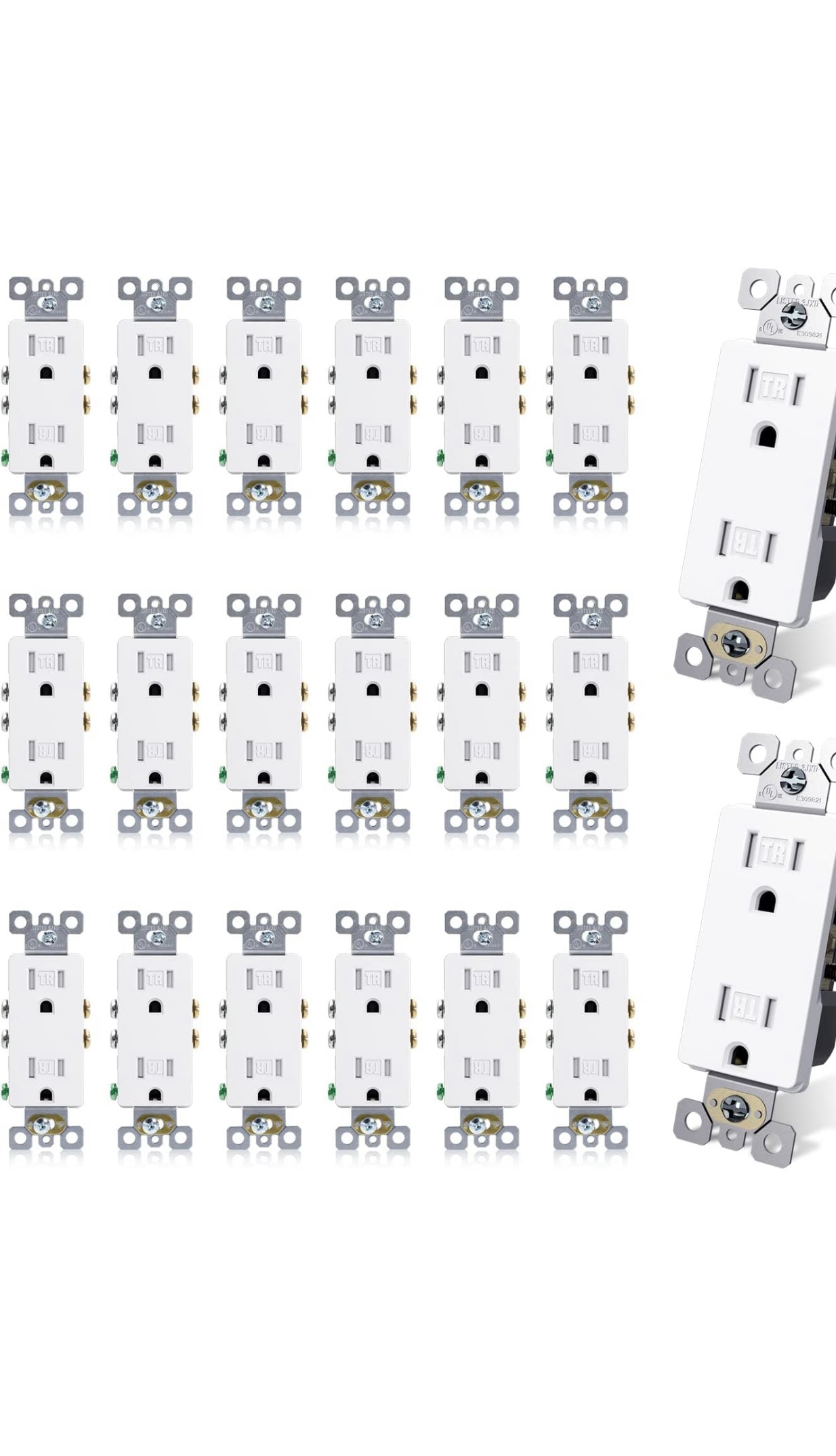 Tamper Resistant Decorative Receptacle (Single Pack)