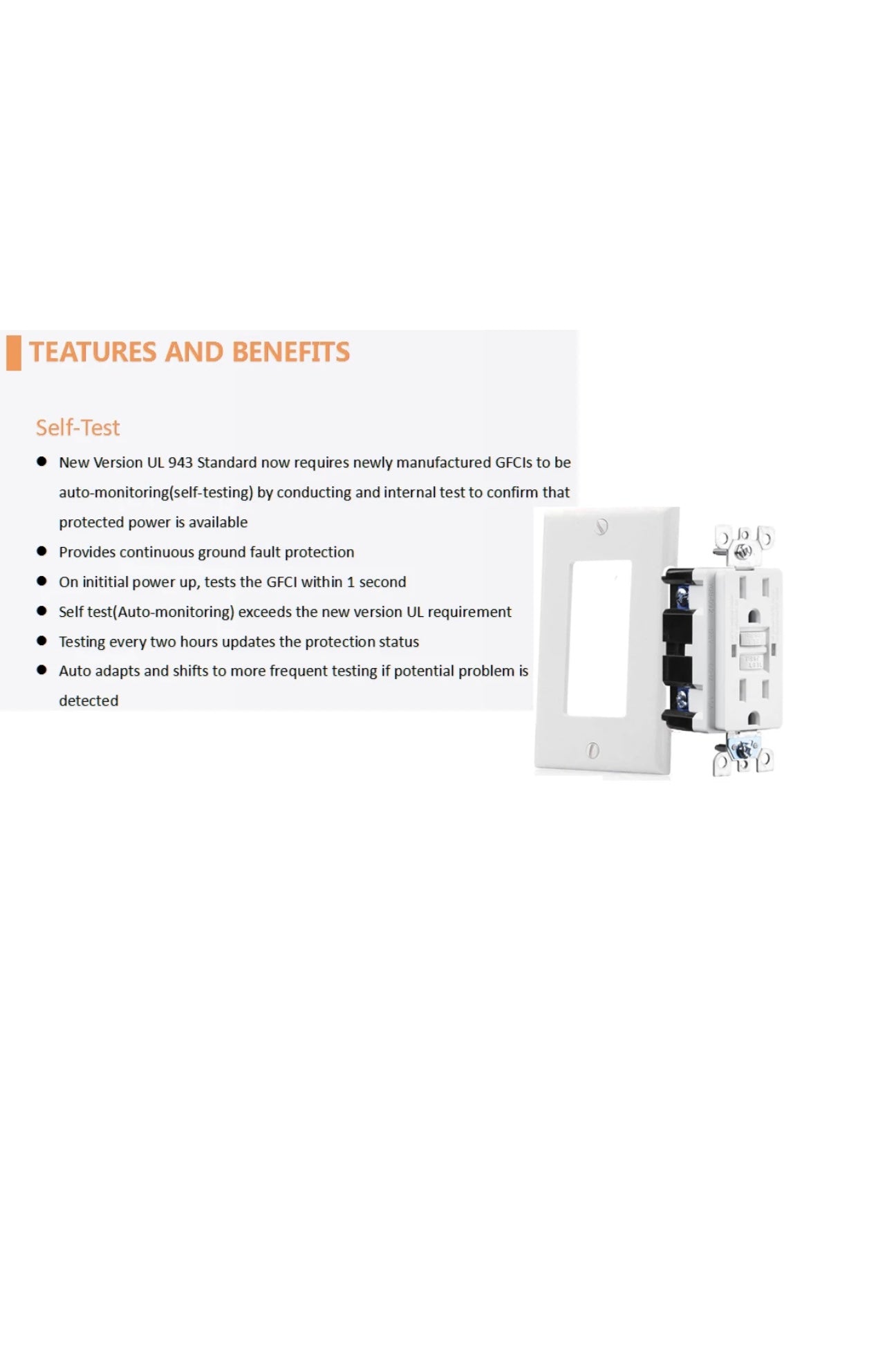 Tamper Resistant GFCI Receptacle (Single Pack)