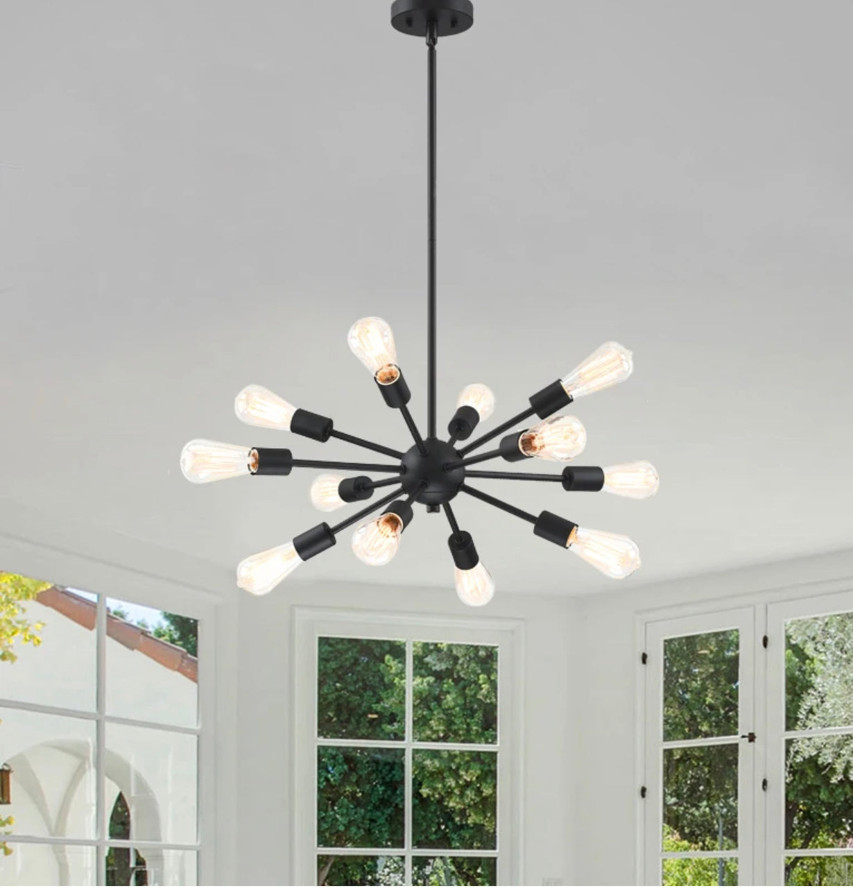 Modern 12 Lamp Luxury Pendant Light (Bulbs Not Included)