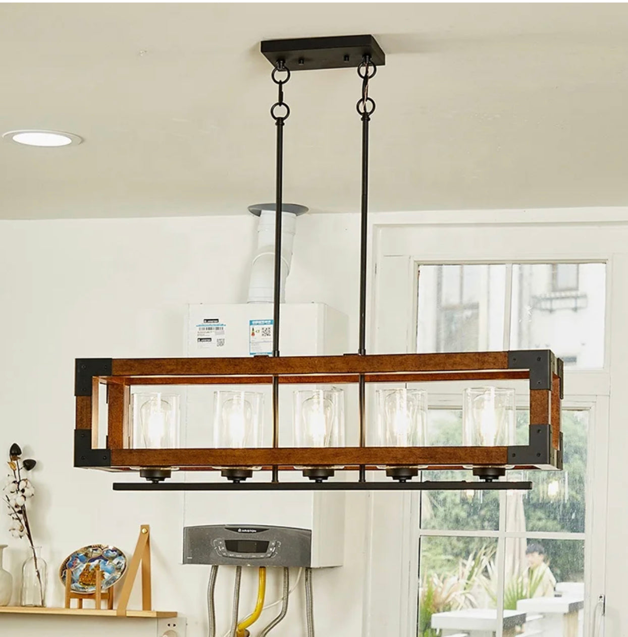 Farmhouse Rustic Kitchen Pendant Light (Bulbs Not Included)