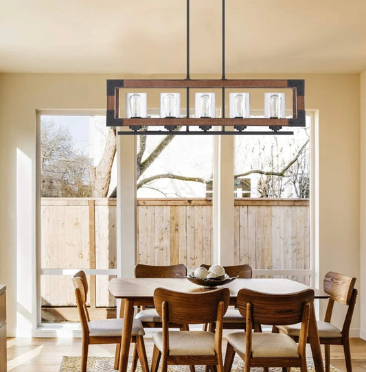 Farmhouse Rustic Kitchen Pendant Light (Bulbs Not Included)