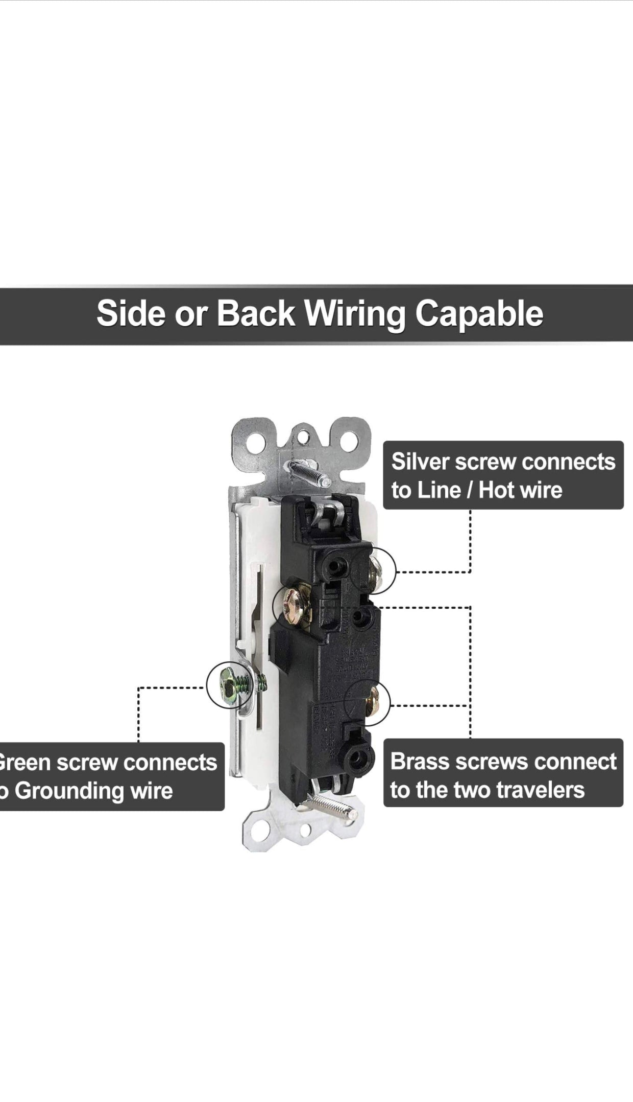 3-way Decorative Switch (Single Pack)