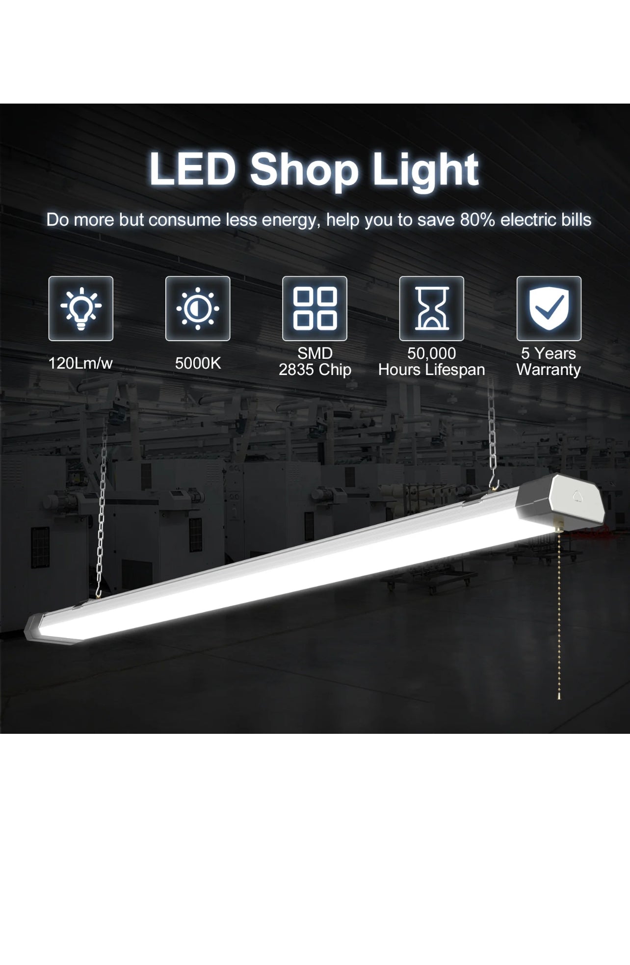 Linear Linkable LED Shop Light