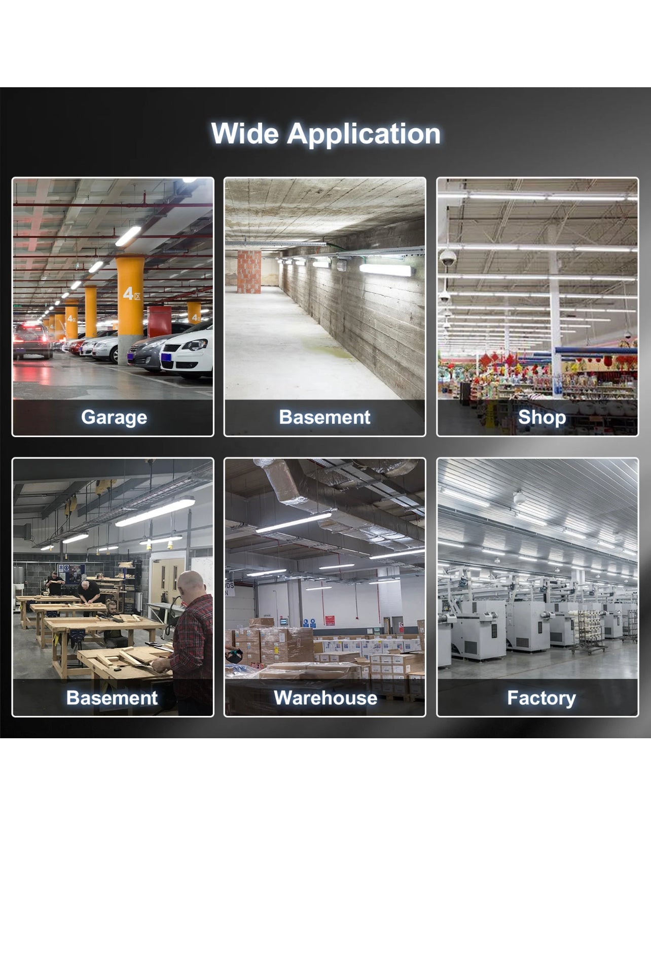 Linear Linkable LED Shop Light