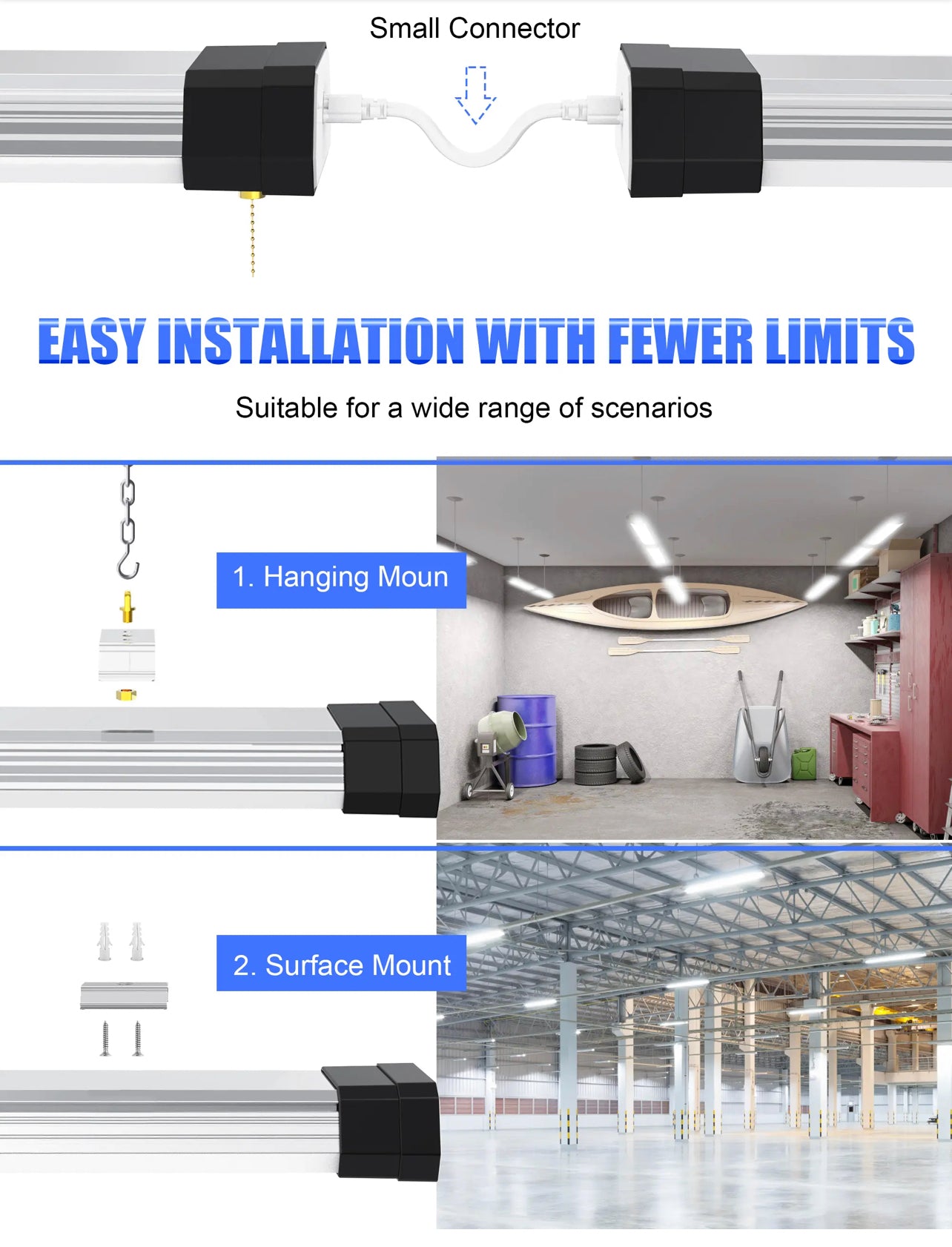 Linear Linkable LED Shop Light