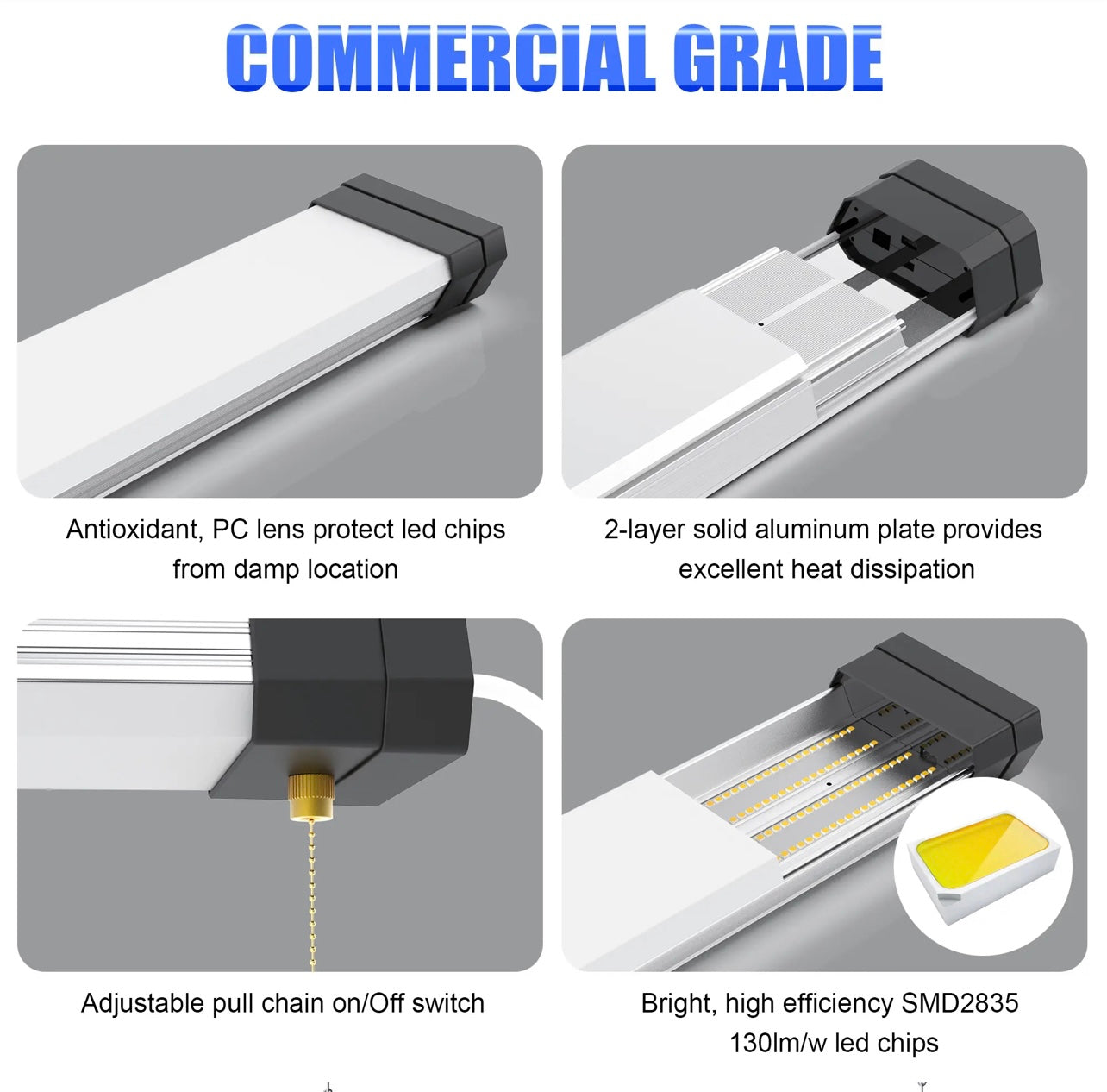 Linear Linkable LED Shop Light